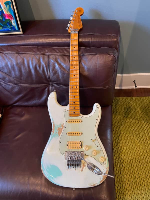 Fender Custom Shop '60 Reissue Stratocaster Relic 2010s White/Green image 1