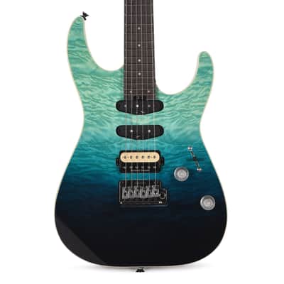 Charvel Pro-Mod Plus Dinky DK24 HSS 2PT EB QM Blue Curaçao image 2