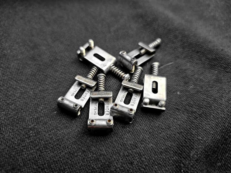 Fender Stratocaster Pat Pend Saddles Tremolo Vintage Repro image 1