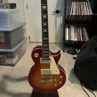 Used 2019 Vintage V100CS Cherry Burst Trev Wilkenson PU's image 1