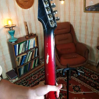 Jolana Spesial Tornado Vintage Electric Guitar Soviet USSR Tremolo bar 360 Strat Semi Hollow image 13