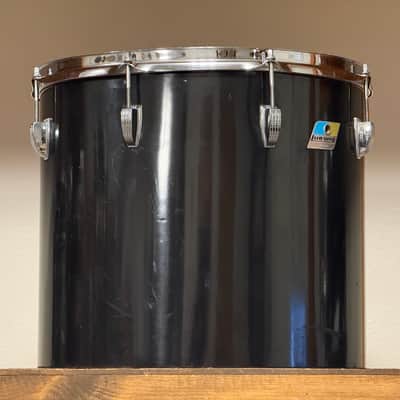 1970's Ludwig 16" Black Cortex 3-Ply Concert Tom 14x16 image 10