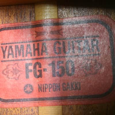 Yamaha FG150 Red Label Nippon Gakki 1972 - Natural+Rocket Hard Case image 2