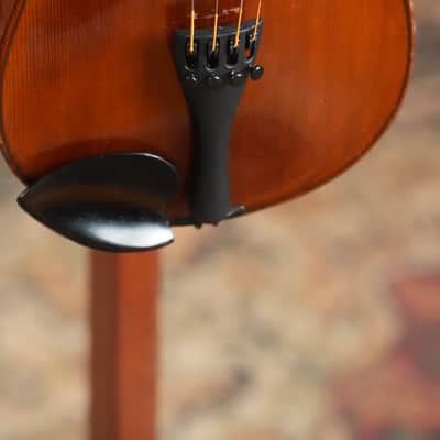 (Used) Vintage 3/4 Size Student Violin w/ Hand-Carved Wooden Case image 6