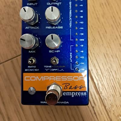 Empress compressor bass pedal Blue sparkle Early 2020s image 2