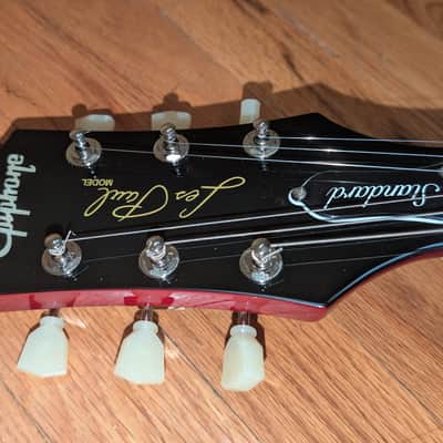 Epiphone Les Paul Standard 50’s Guitar in Bourbon Burst over a Flame Maple Top with Locking Hard Shell Case (with key). Very Good Condition. Fresh professional set up. Made in 2020. image 6