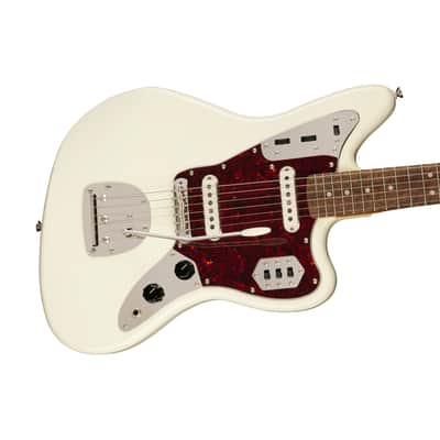 Squier FSR Classic Vibe 60s Jaguar Electric Guitar, Olympic White