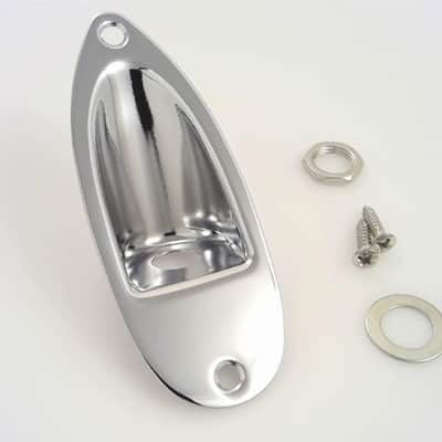 True Custom Shop® Deluxe Chrome Jack Plate for Fender Strat for USA & Import NEW image 1