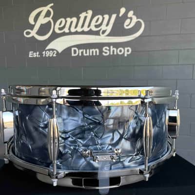 ~NEW~ Slingerland RadioKing Artist Series 5.5x14 Mahogany/Poplar Snare Drum in Black Diamond Pearl with Nickel Hardware image 8