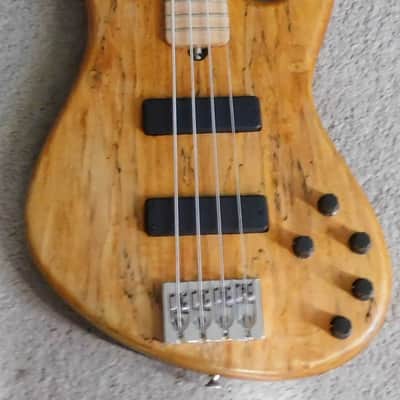 TBC The Bass Company 4 String Electric Bass Made in USA #000394 Spalted Maple/Ash USA ! image 6