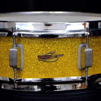 Trixon 25.5/13/16/5x14 Drum Set - Speedfire Gold Glitter NOS image 2