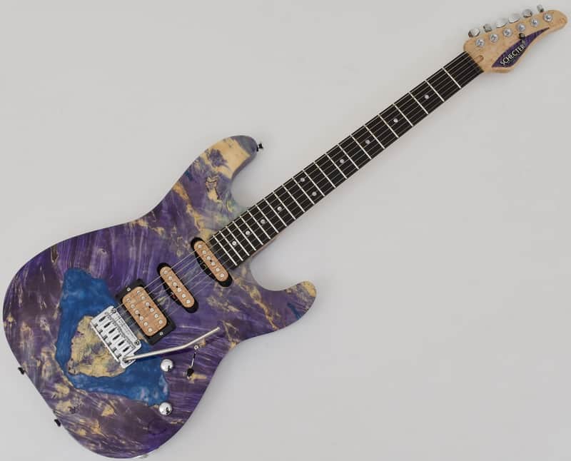 Schecter CET Custom USA Masterwork Guitar with Buckeye Burl Stabilized Top image 1