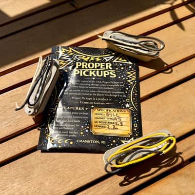 Proper Pickups '64 Closetcaster Handwound Stratocaster Pickup Set w/ Treble Bleed & PIO Capacitor—Vintage White image 6