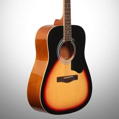Silvertone SD3000 Acoustic Guitar Package, Vintage Sunburst image 4