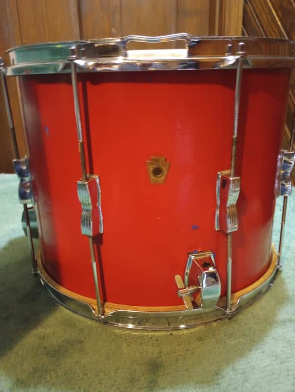 WFL/Ludwig 15"(diameter)x12"(depth) Floor Tom 1950's/60's - Red Paint image 1