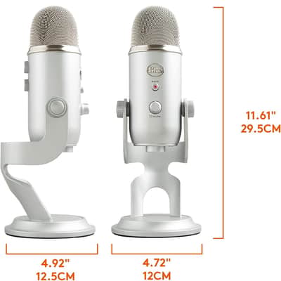 Blue Yeti Professional USB Recording Microphone - Silver In Box image 6