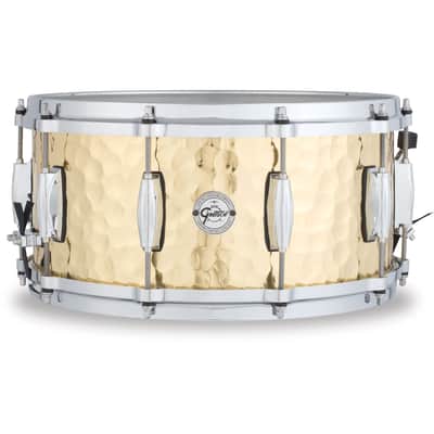 Gretsch S1-6514-BRH Full Range Series Hammered Brass 6.5x14" Snare Drum