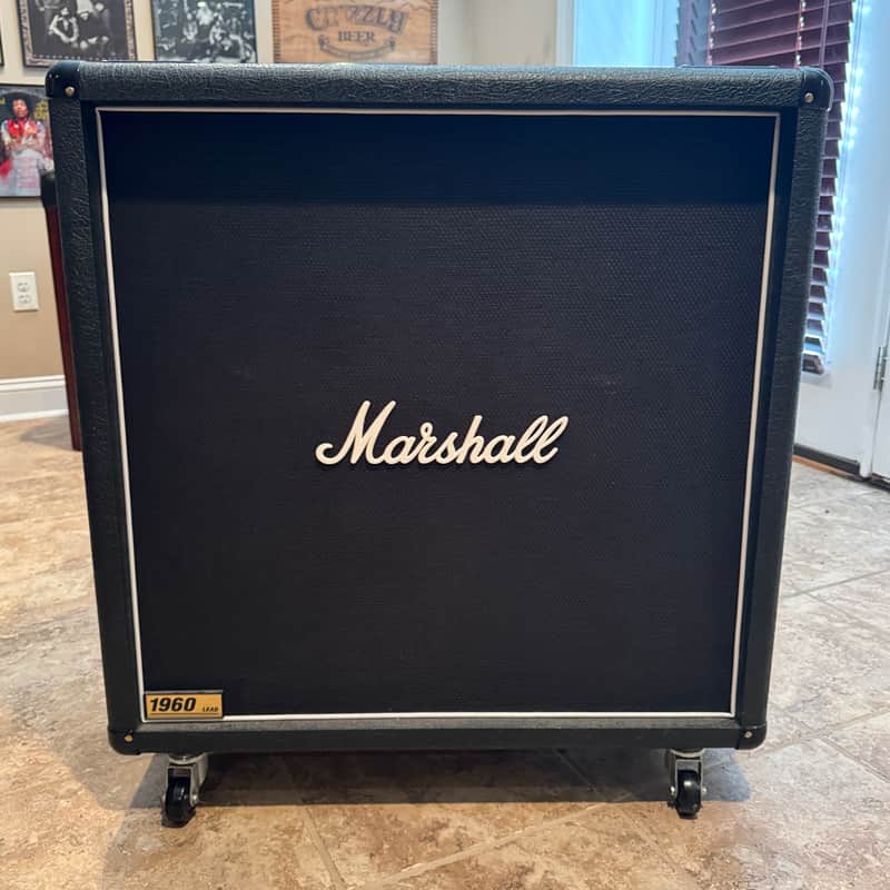 Marshall 1960B Lead 300-Watt 4x12" Straight Guitar Speaker Cabinet 1998 - Present - Black image 1