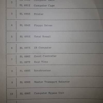 Service Mamual for Solid State Logic Master Studio System Computer 1982-85 image 19