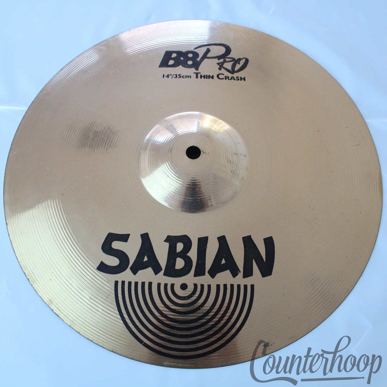 Sabian 14" B8 Pro "Thin Crash" Cymbal Brilliant Finish Canada Hammered +Listen* — main photograph