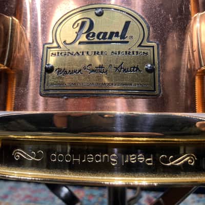 Pearl - 4x14" MSX-1440 Marvin "Smitty" Smith Signature Snare Drum,Copper with Gold-Plated Hardware - 1998 image 6