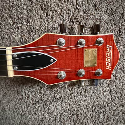 Gretsch G6659TFM Players Edition Broadkaster Jr. with Flame Maple Top 2019 - Present - Bourbon Stain image 9