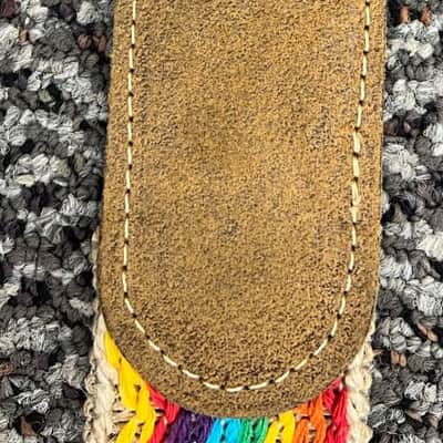 LM Products FM2-RB 2-Inch Vintage Cotton Weave Rainbow Adjustable Guitar Strap image 3