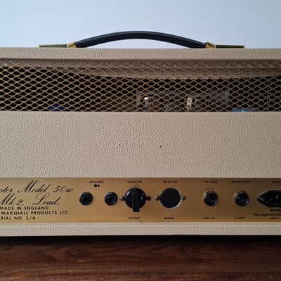 Marshall JMP 2204 Master Model Mk2 Lead 50-Watt Guitar Amp Head 1975 - 1981 - Fawn image 2