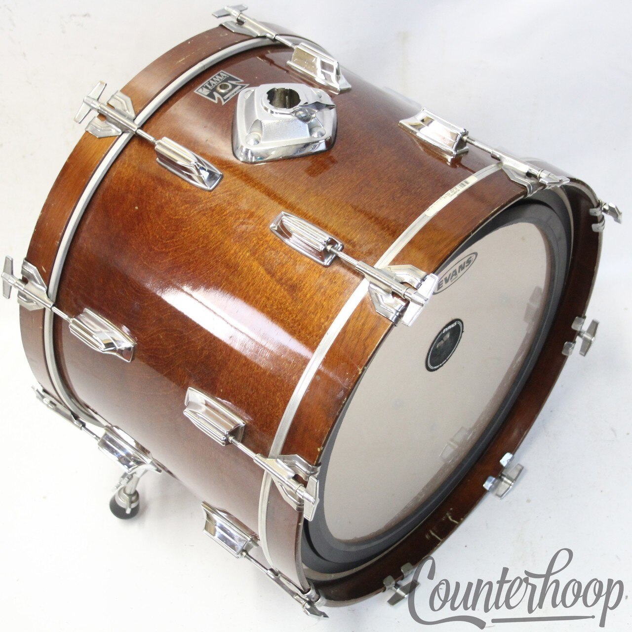 Tama 20x14"Bass Drum Superstar Vintage 80s Made In Japan Super Mahogany 6p Birch — main photograph