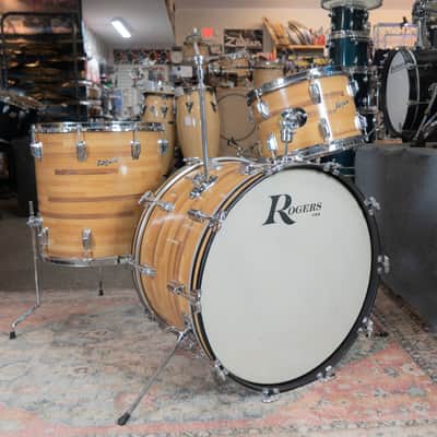 1960's Rogers Fullerton Era Powertone 3pc Kit - Butcher Block image 1