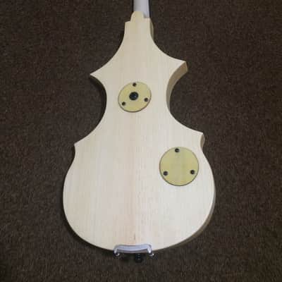 4/4 violin. Handmade flat top, solid body electric with frets. image 4