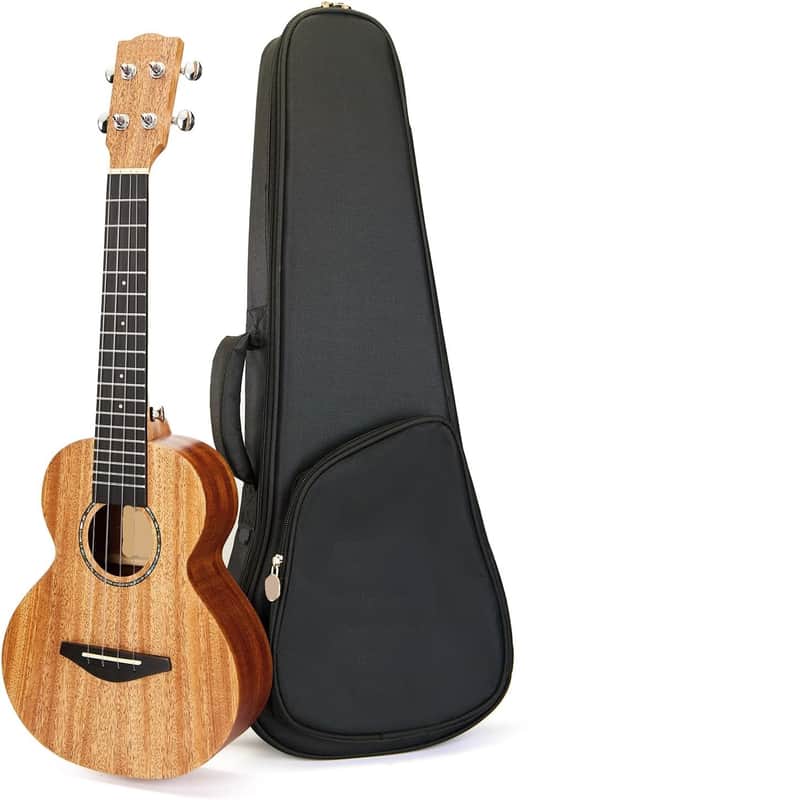 Solid Top Mahogany Concert Ukulele – Ukelele Beginner Kit Includes Quick Locking Ukulele Strap for Professional, Beginners image 1