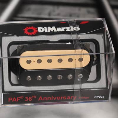 DiMarzio DP223BC PAF 36th Anniversary Bridge Humbucker - Black/Cream / NIckel Pole Pieces image 1
