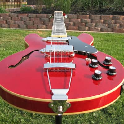 Epiphone Casino Coupe - Cherry Red - Gotoh Bridge - Black Pickguard and Knobs - Upgrades! image 19