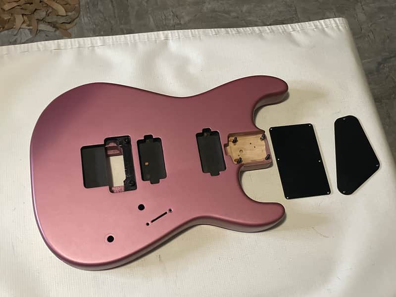 2018 Charvel Mexico Pro Mod 2H Satin Pink Guitar Body Floyd Ready image 1