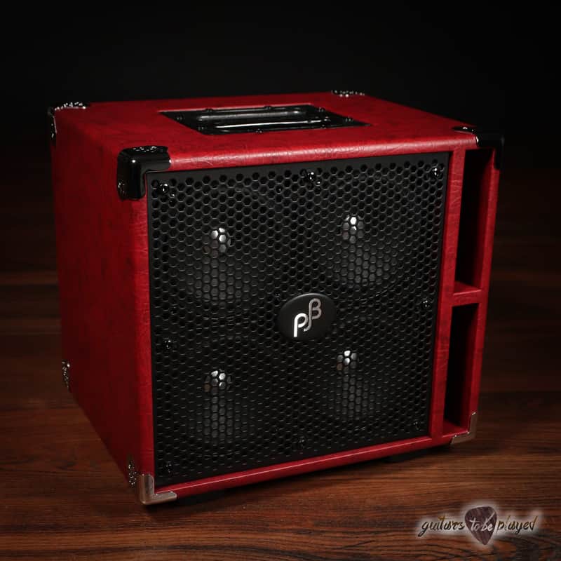 Phil Jones Bass C4 Compact 4x5” 400W 8-ohm Speaker Cabinet w/ Cover - Red image 1