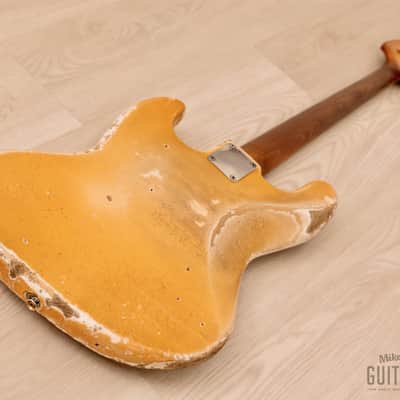 1964 Fender Jazz Bass Pre-CBS Vintage Bass Olympic White w/ Gold Hardware, Case image 13