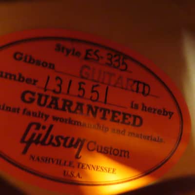 GIBSON 2022 ES-335-TD SUNBURST CUSTOM SHOP PREMIUM SPECIAL ORDER 1966-67 RE-ISSUE near MINT! image 19