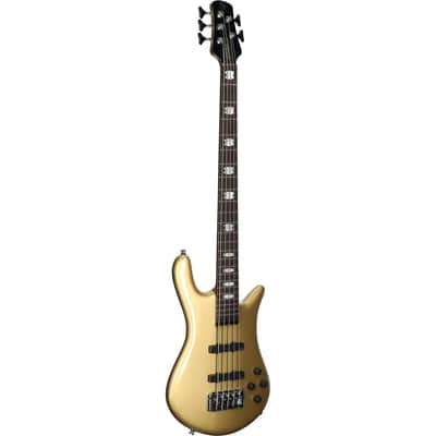 Spector Euro 5 Classic Electric Bass, 5-String (with Gig Bag), Metallic Gold Gloss image 6