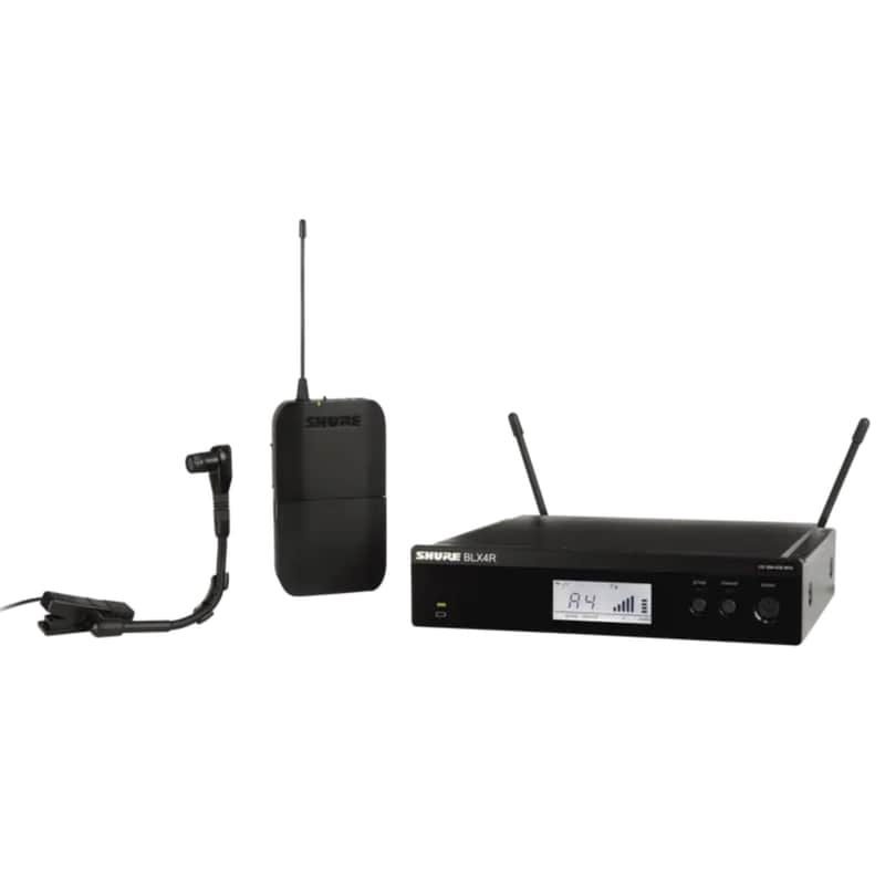 Shure BLX14R/B98-H11 Wireless Rack-mount Instrument System with Beta 98H/C Clip-on Gooseneck Microphone imagen 1
