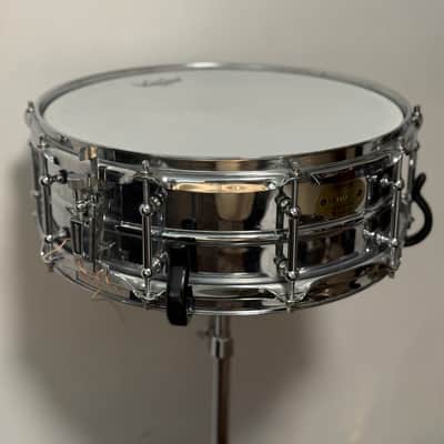 Ludwig LB400BT Brass Edition Supraphonic 5x14" 10-Lug Snare Drum with Tube Lugs 1998 - 2019 - Chrome-Plated image 9