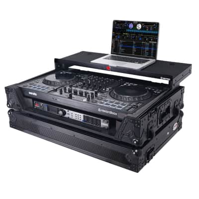 ProX XS-DDJFLX10WLTBL Pioneer DDJ-FLX10 Black Case w/Shelf+1U Rack+Wheels+LED image 5