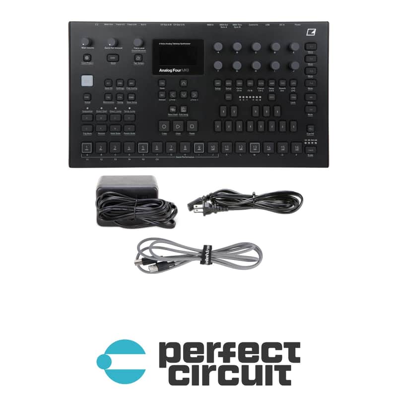 Elektron Analog Four MKII 4 Voice Tabletop Synthesizer (Black) [USED] image 1