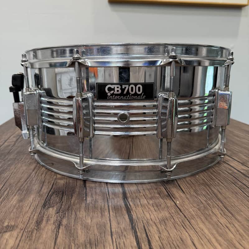 CB700 Internationale 6.5x14 Steel Snare Drum – 10 Lugs – Internal Muffler – Good Condition image 1