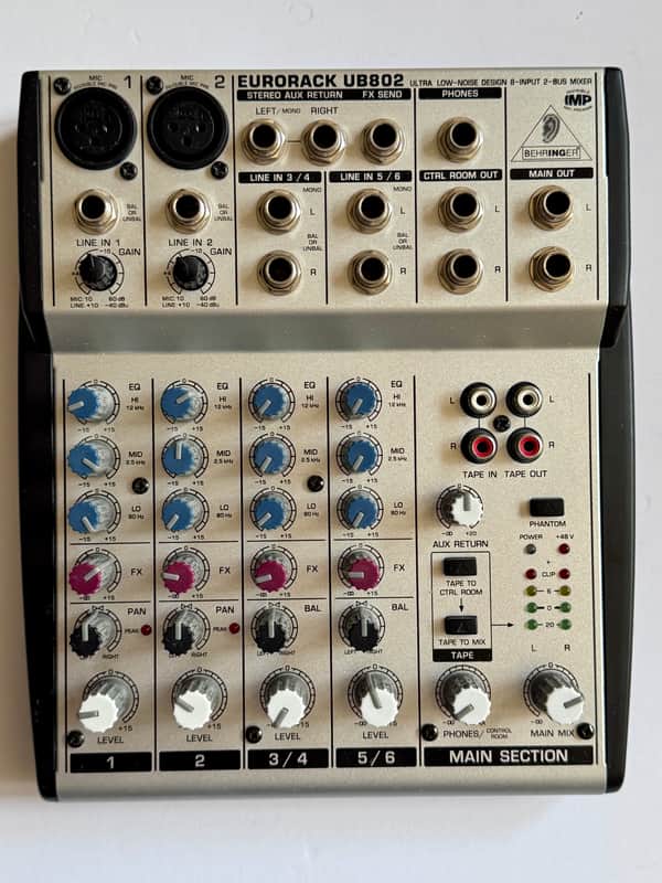 Behringer Eurorack UB802 6-Input 2-Bus Mixer 2006 - Silver image 1