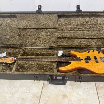 Yamaha TRBX174EW Mango Wood 4-String Bass (Natural) + Gator TSA ATA Molded Case image 1