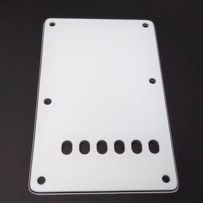True Custom Shop® 3Ply White 6 Hole Vintage Style Tremolo Cover for Fender Strat image 2