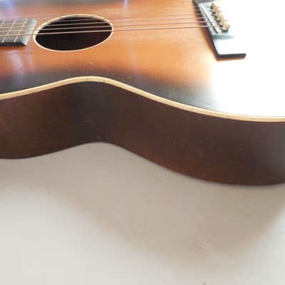 Slingerland May Bell Parlor Guitar Sunburst 1930's Vintage image 12