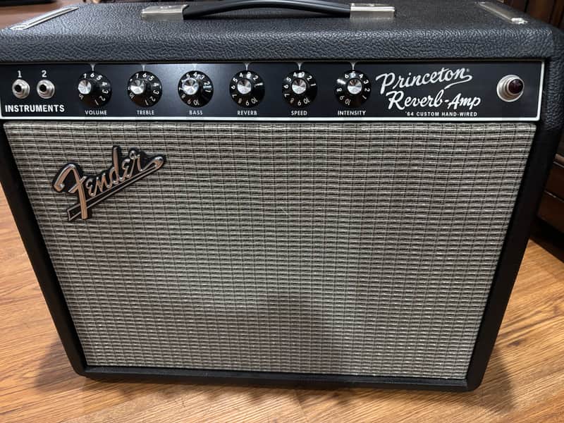 Fender '64 Custom Hand-Wired Princeton Reverb-Amp 12-Watt 1x10" Guitar Combo 2020 - Present - Black image 1
