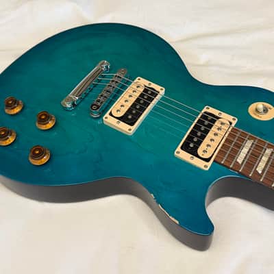 2016 Gibson Les Paul Studio Deluxe - Caribbean Night Blue - Free Pro Setup image 3